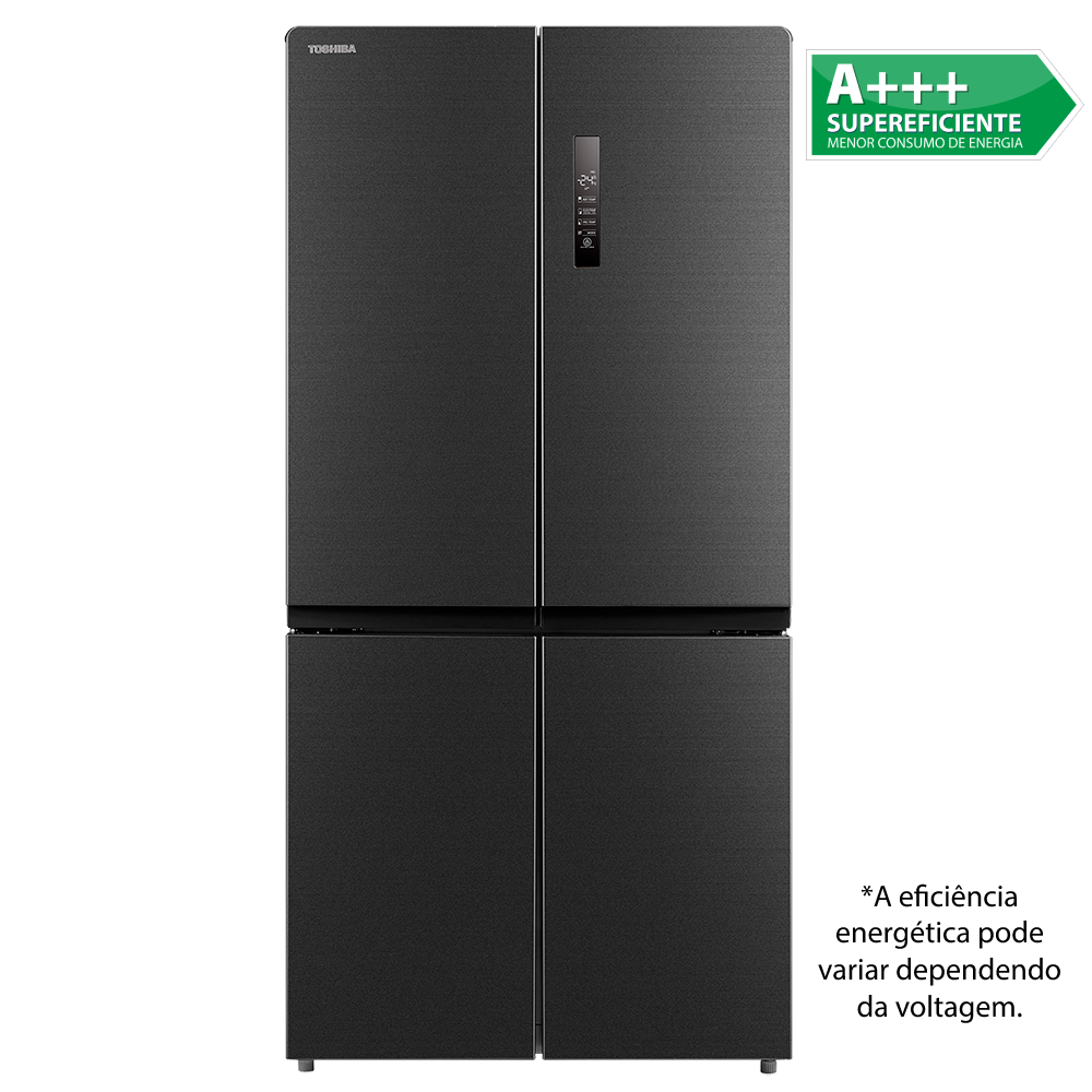 REFRIGERADOR FRENCH DOOR CONVERTZONE CINZA MORANDI 638L TOSHIBA